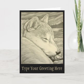 Tarjetas de arte para perros chiba inu Personaliza
