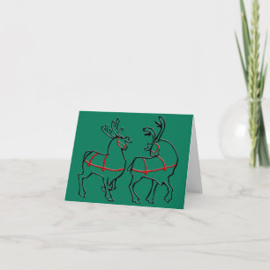 Tarjetas de arte para renos Tarjeta de felicitació