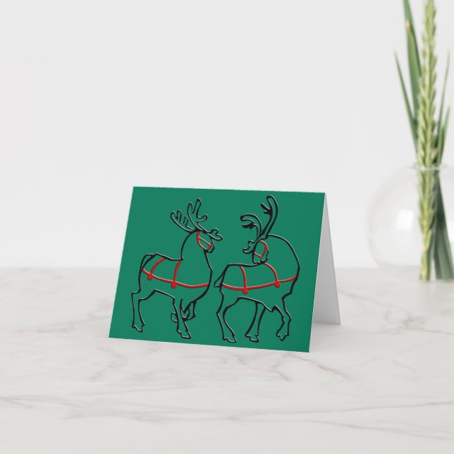 Tarjetas de arte para renos Tarjeta de felicitació (Anverso)
