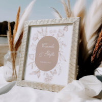 Tarjetas de arte y regalos de la línea floral Neut
