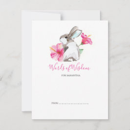 Tarjetas de asesoramiento Baby Shower de Conejo Co