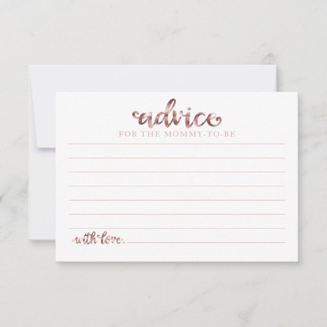 Tarjetas de asesoramiento Baby Shower para Chica d (Anverso)