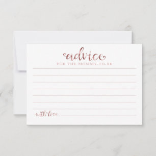Tarjetas de asesoramiento Baby Shower para Chica d