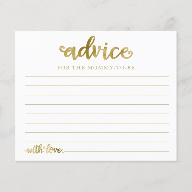 Tarjetas de asesoramiento Baby Shower para Chica d (Anverso)