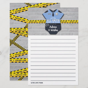 Tarjetas de asesoramiento Baby Shower para oficial