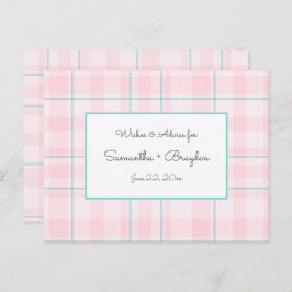 Tarjetas de asesoramiento Baby Shower rosadas con