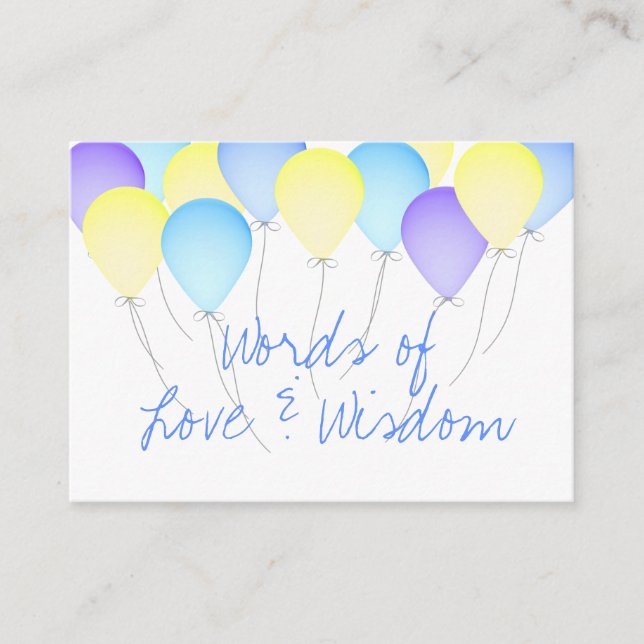 Tarjetas de asesoramiento de Baby Shower (Anverso)