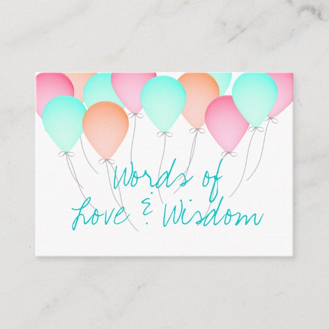 Tarjetas de asesoramiento de Baby Shower (Anverso)