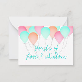 Tarjetas de asesoramiento de Baby Shower