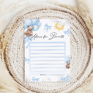 Tarjetas de asesoramiento de Baby Shower para futu