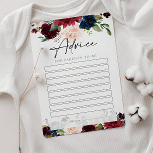 Tarjetas de asesoramiento de Baby Shower para futu