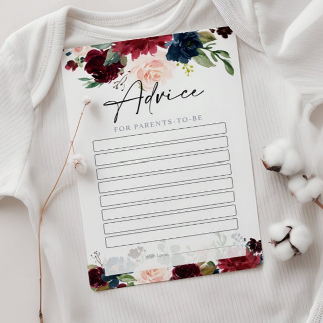 Tarjetas de asesoramiento de Baby Shower para futu (Subido por el creador)
