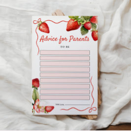 Tarjetas de asesoramiento de Baby Shower para futu