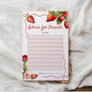 Tarjetas de asesoramiento de Baby Shower para futu