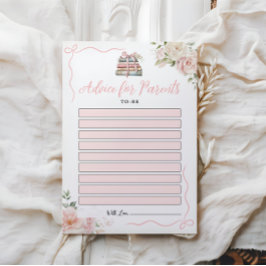 Tarjetas de asesoramiento de Baby Shower para futu