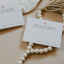 Tarjetas de asesoramiento de Baby Shower | RUBOR