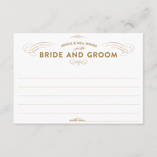 Tarjetas de asesoramiento de boda (Anverso)