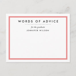 Tarjetas de asesoramiento de graduación