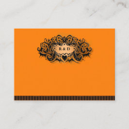 Tarjetas de asiento boda BLANK Naranja Halloween N