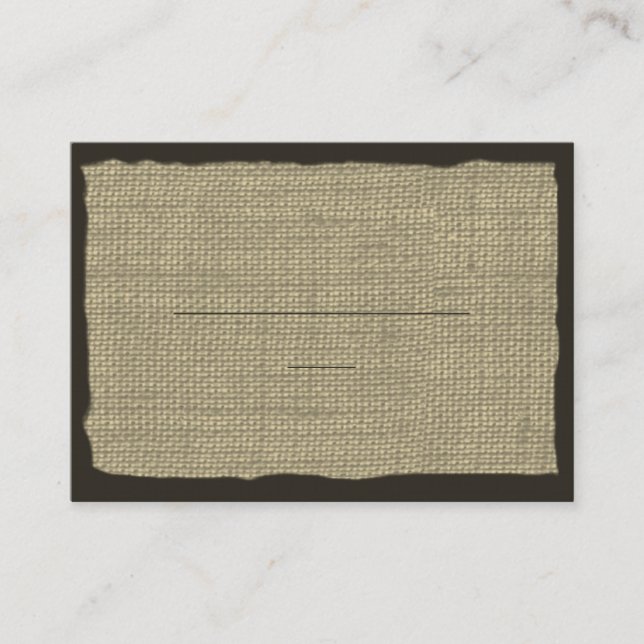 Tarjetas de asiento Burlap Look (Anverso)