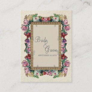 Tarjetas de asiento con estilo floral Gold Brocade