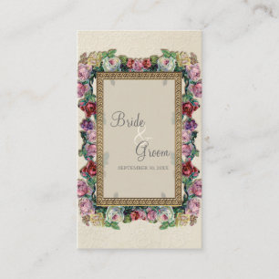 Tarjetas de asiento con estilo floral Gold Brocade