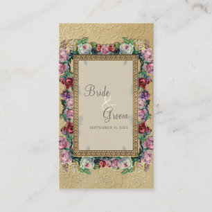 Tarjetas de asiento con estilo floral Gold Brocade