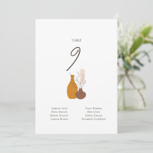 Tarjetas de Asiento de Boda con Floreros Minimalis