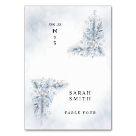 Tarjetas de Asiento de Boda de Invierno con Bayas 