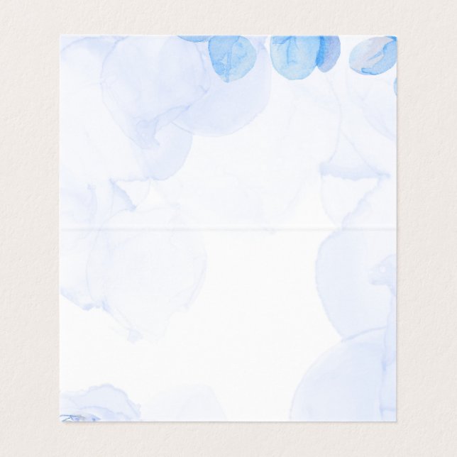 Tarjetas de Asiento de Boda Elegantes con Flores e (Interior desplegado)
