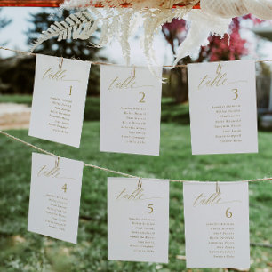 Tarjetas de Asiento de Boda Elegantes Modernas de 