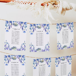 Tarjetas de asiento de Boda Floral Periwinkle Wild