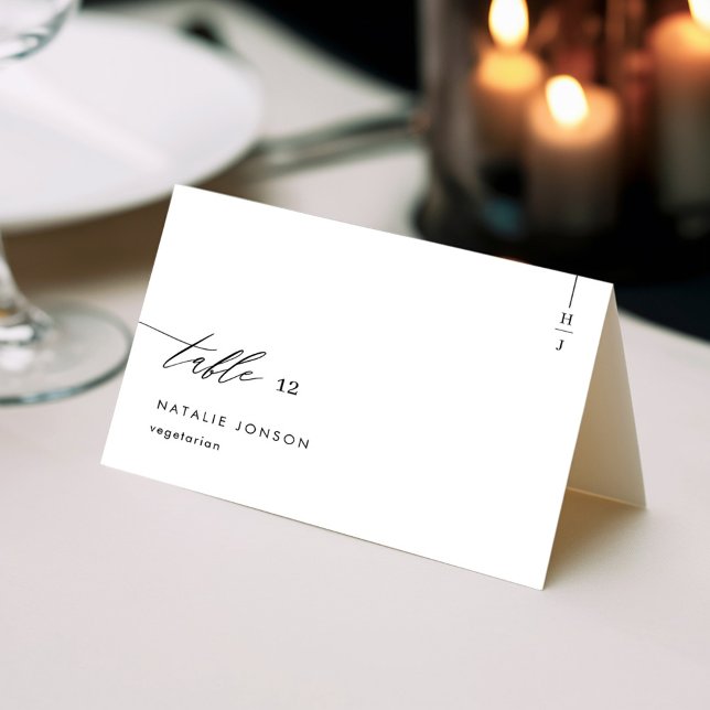 Tarjetas de Asiento de Boda Simples Con Elección d (Front)