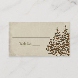 Tarjetas de asiento de Boda Vintage Evergreen