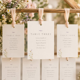 Tarjetas de Asiento de Escolta Colgantes de Flores