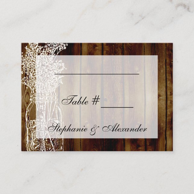 Tarjetas de asiento de la mesa de la estampación d (Anverso)