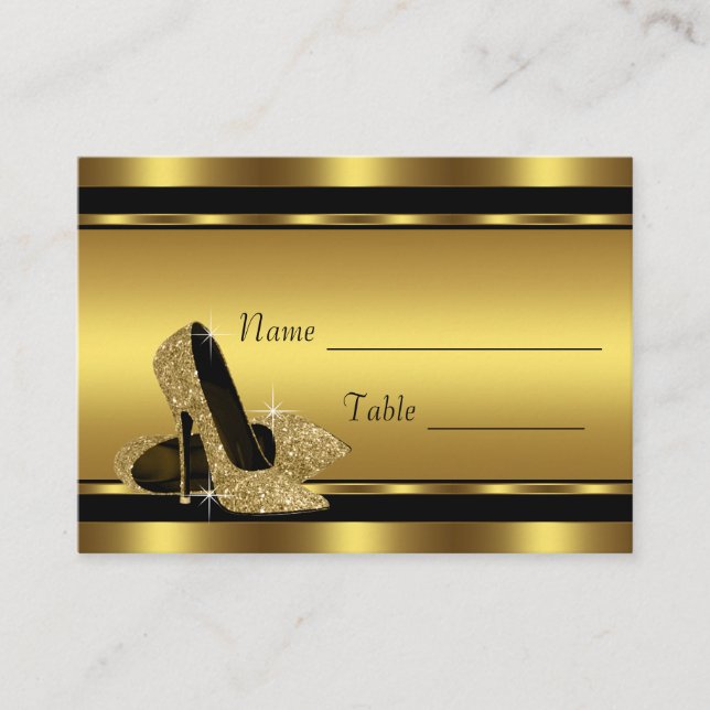 Tarjetas de asiento de la mesa de zapatos de tacón (Anverso)