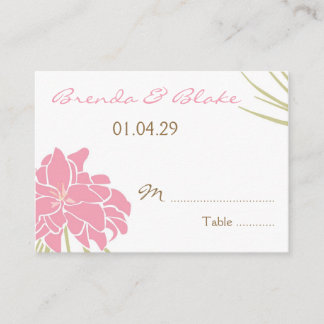 Tarjetas de asiento de mesa boda - Lirio tropical