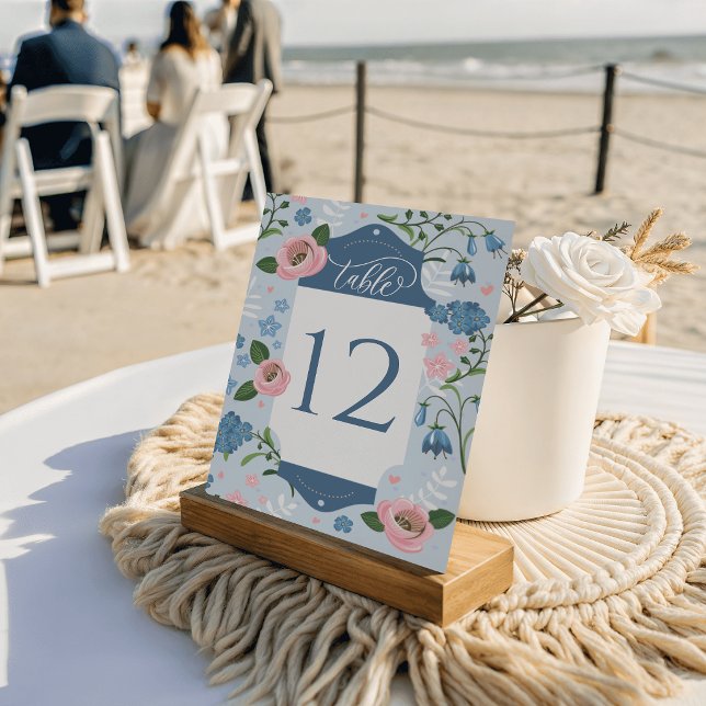 Tarjetas de Asiento de Mesa de Boda Art Déco Flora (Art Deco Floral Wedding Table Cards Seating)