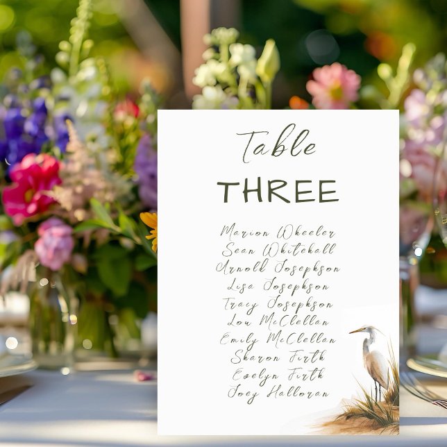 Tarjetas de Asiento de Mesa de Boda Costera Garza (Subido por el creador)