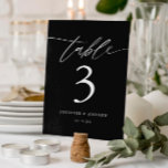 Tarjetas de asiento de mesa de Boda de caligrafía<br><div class="desc">Tarjetas de asiento de mesa de Boda de caligrafía negra</div>