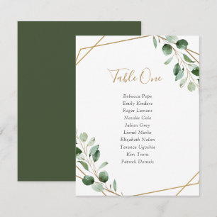 Tarjetas de asiento de mesa de Boda de energía geo