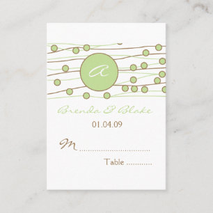 Tarjetas de asiento de mesa de Boda de monograma v