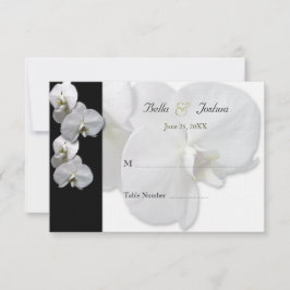 Tarjetas de Asiento de Mesa de Orquídea Blanca