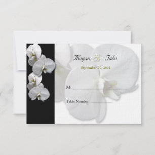 Tarjetas de Asiento de Mesa de Orquídea Blanca