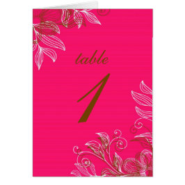 Tarjetas de asiento de mesa floral rosa y marrón c