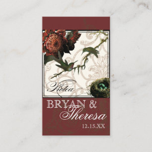 Tarjetas de Asiento de Mesa Protea Hummingbird Bur