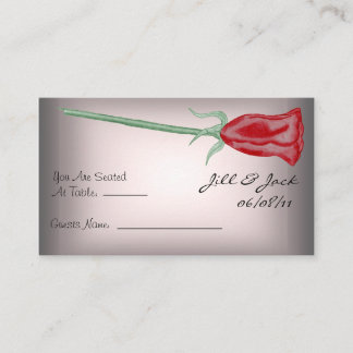 Tarjetas de asiento de rosas rojas y rosas