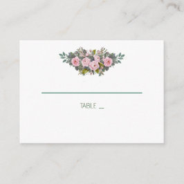 Tarjetas de Asiento Floral Rosado para Boda