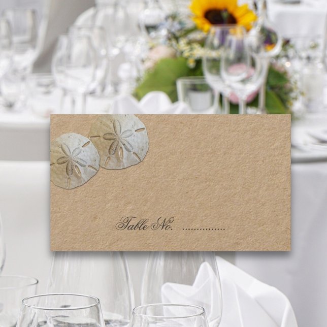 Tarjetas de Asiento para Boda con Dólares de Arena (Subido por el creador)